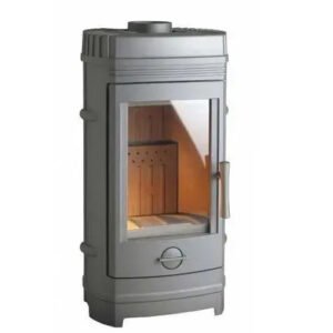 Poêle à bois Invicta Cassine–10 kW, fonte anthracite, Flamme Verte 7 étoiles, style classique