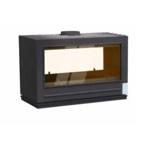 Poêle à bois double face Invicta Aaron 12 kW–Fonte anthracite, haut rendement, bûches 70 cm